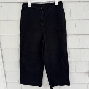 Aequamente Hannoh Wessel Brushed Cotton High Rise Wide Leg Pants Black size XL